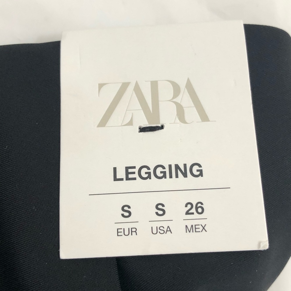 Zara Black Bi-stretch Extra Long Leggings - Picture 7 of 10
